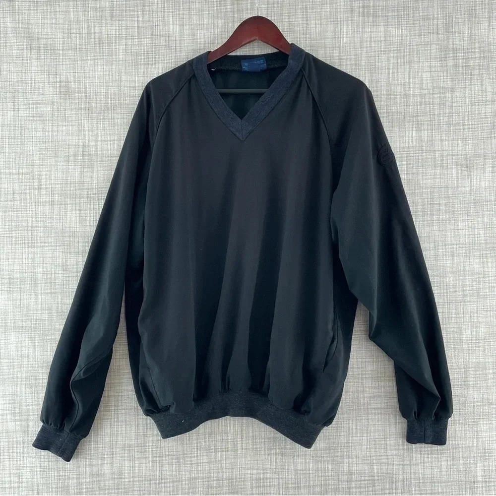 `Sunderland Of Scotland  V neck long sleeve pullover golf jacket men's L 8889/b